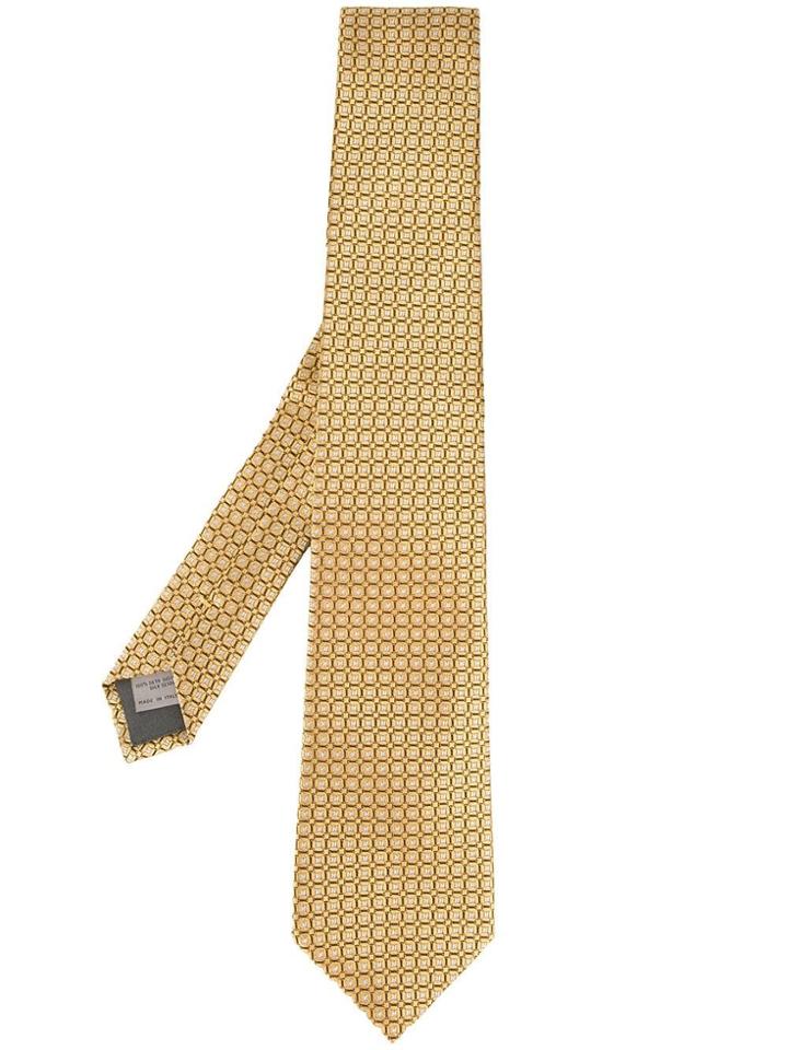 Canali Jacquard Tie - Yellow & Orange