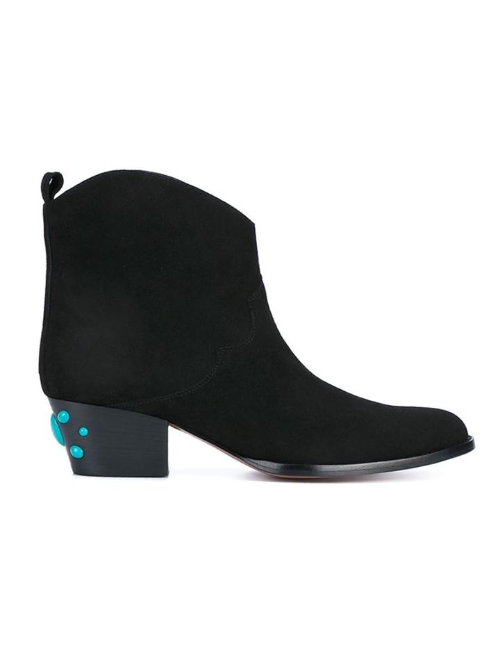 Aquazzura Cowboy Suede Ankle Boots