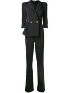 Elisabetta Franchi Stretch Suit-like Jumpsuit - Black