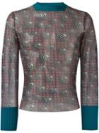 Jean Paul Gaultier Vintage Printed Sheer Top, Men's, Size: 48