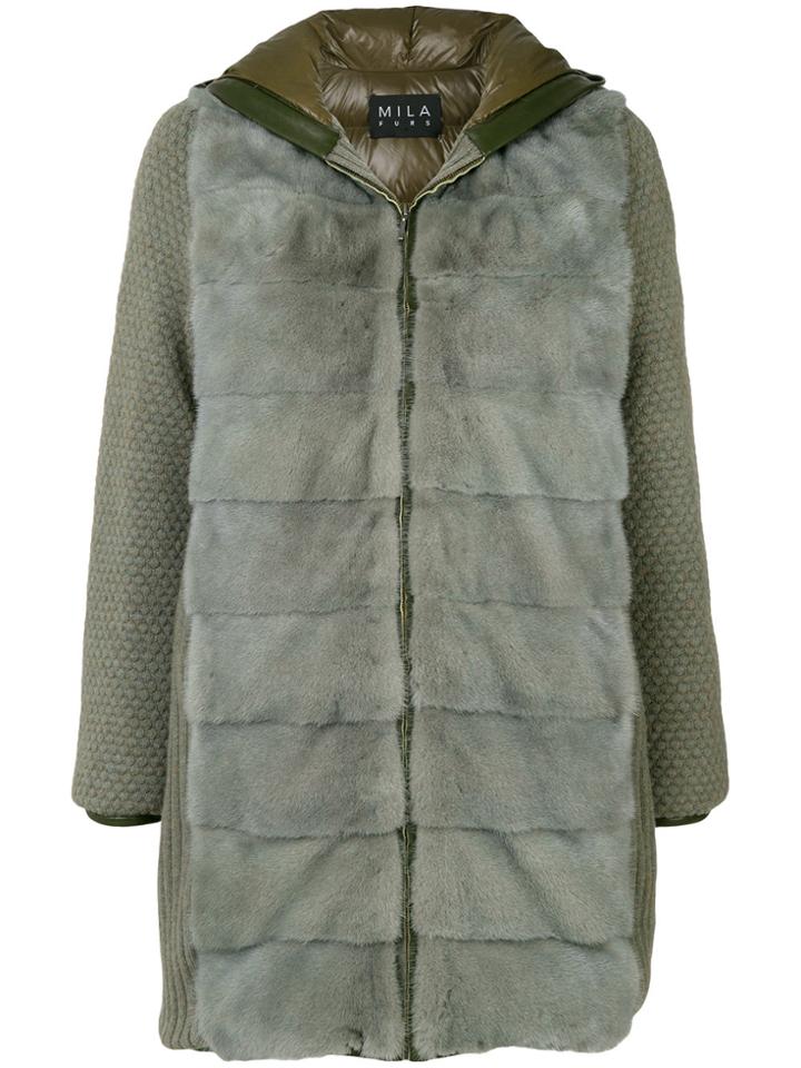 Cara Mila Elise Fur Jacket - Green