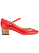 A.p.c. Strapped Pumps - Red