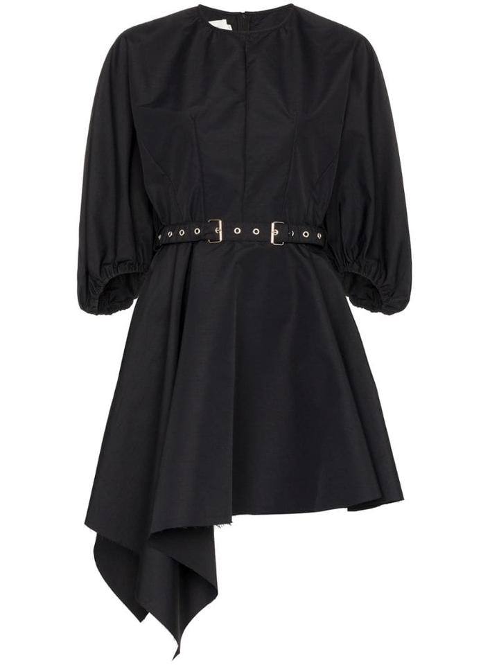 Marques'almeida Puff-sleeve Belted Mini-dress - Black