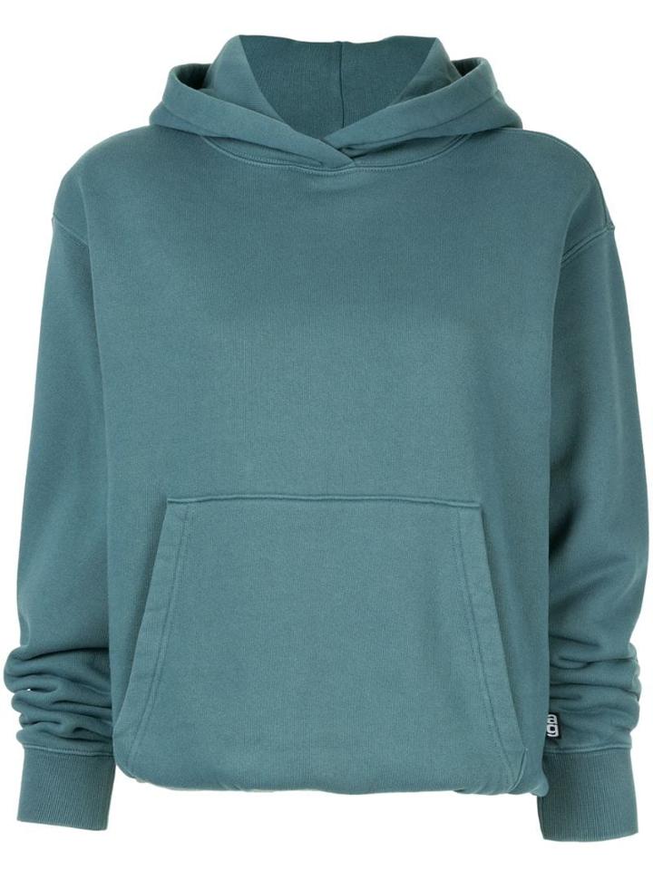 T By Alexander Wang Long-sleeve Pullover Hoodie - Blue