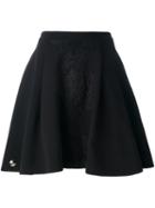 Philipp Plein Pleated Lace Detail Skirt