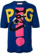 Walter Van Beirendonck Pre-owned Intarsia Knit T-shirt - Blue