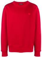 Acne Studios Fairview Face Sweatshirt - Red