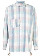 Corelate Fringed-pocket Check Shirt - Multicolour