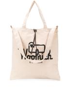 Woolrich Logo Print Shopper Tote - Neutrals