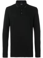 Boss Hugo Boss Long Sleeve Polo Shirt - Black