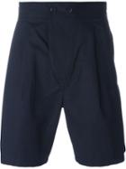 Lemaire Pleated Shorts, Men's, Size: 52, Blue, Cotton/linen/flax