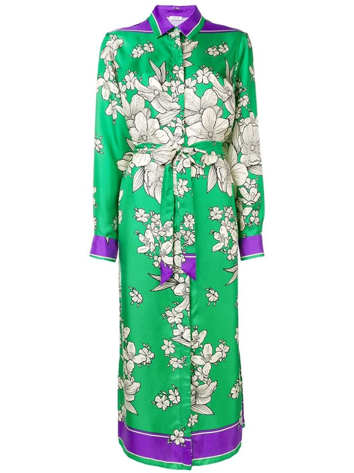 P.a.r.o.s.h. Floral Shirt Dress - Green