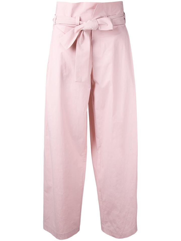 Erika Cavallini Tied High Waisted Trousers - Pink & Purple