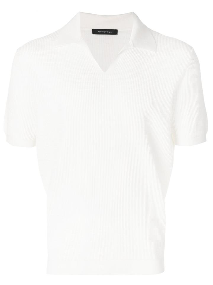 Ermenegildo Zegna V-neck Polo Shirt - White