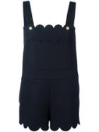 Red Valentino Sailor Playsuit, Women's, Size: 42, Blue, Virgin Wool/polyamide/acetate/polyester