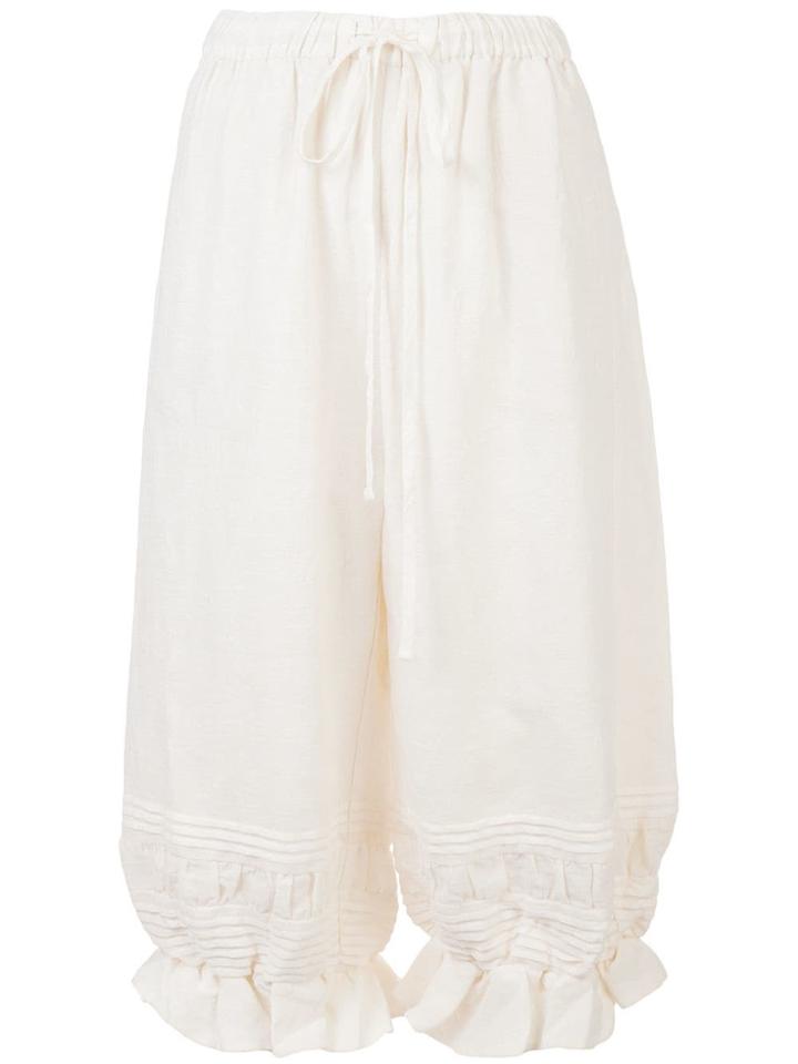 Renli Su Embroidered Under Culottes - Neutrals