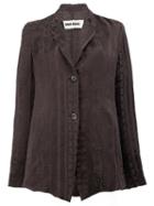 Uma Wang - Flared Cut Jacket - Women - Linen/flax/viscose - M, Black, Linen/flax/viscose