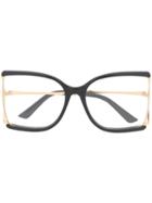 Gucci Eyewear Oversized Frame Optical Glasses - Black