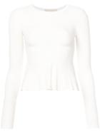 Jason Wu Collection Ribbed Knitted Blouse - White