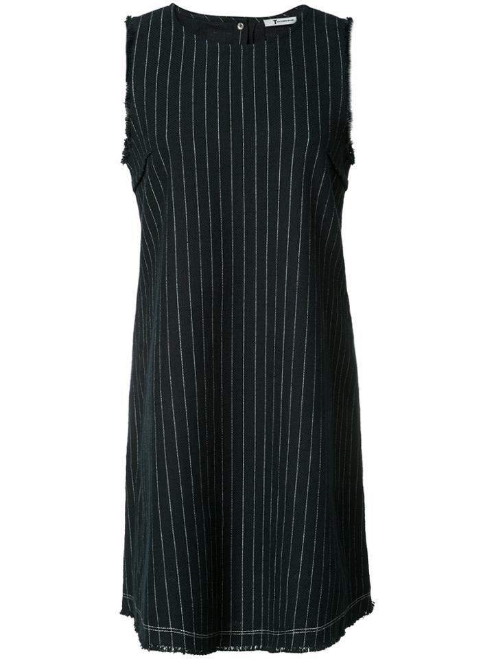 T By Alexander Wang Striped Shift Dress - Blue