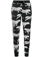 Zoe Karssen Cheetah Print Lounge Trousers - Black