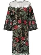 Alena Akhmadullina - Floral Macrame Dress - Women - Cotton/nylon/viscose - 40, Women's, Black, Cotton/nylon/viscose