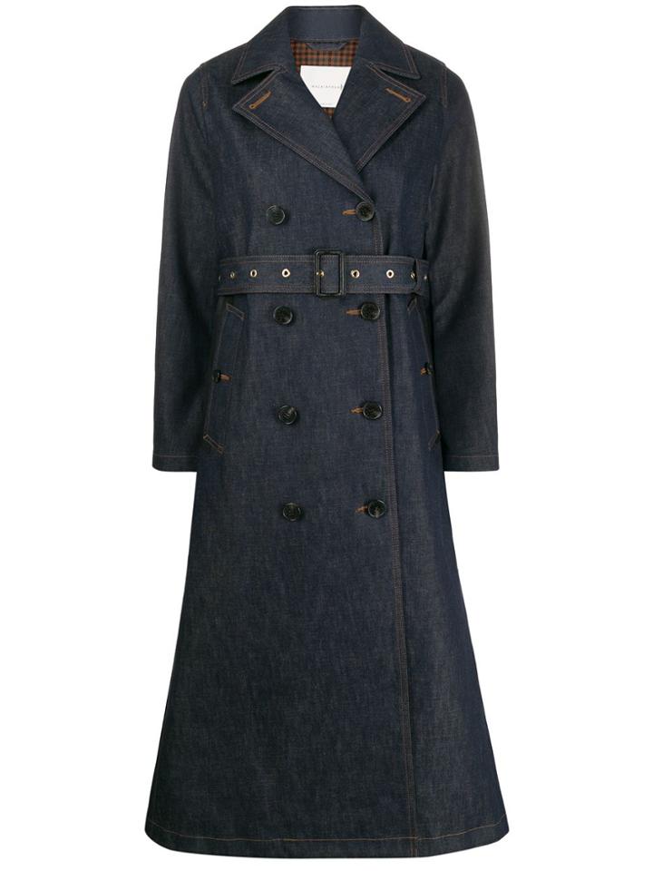 Mackintosh Montrose Maxi Trench Coat - Blue