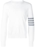 Thom Browne 4-bar Milano Stitch Pullover - White