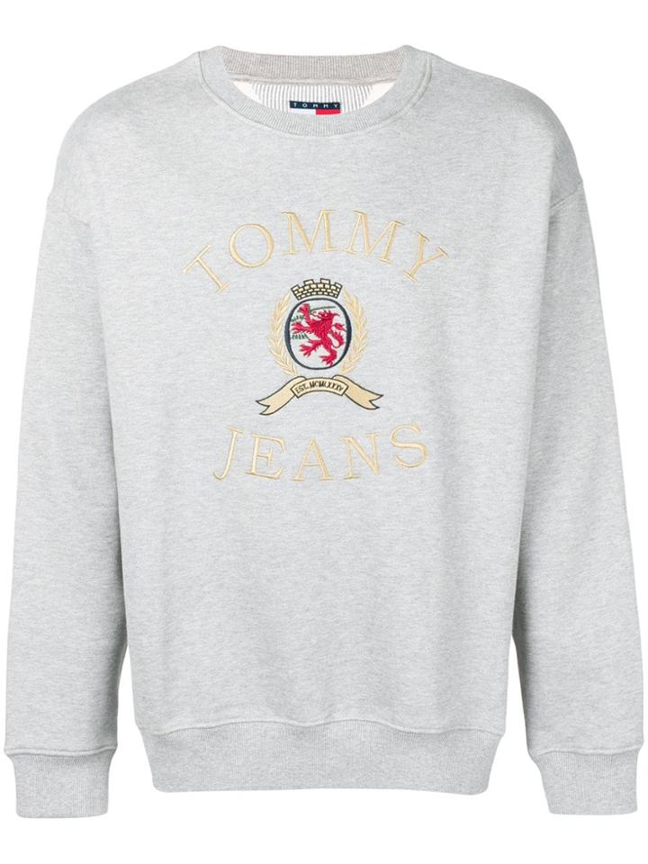 Tommy Jeans Embroidered Logo Sweatshirt - Grey