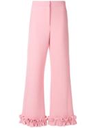 Vivetta Frill Bottom Trousers - Pink & Purple