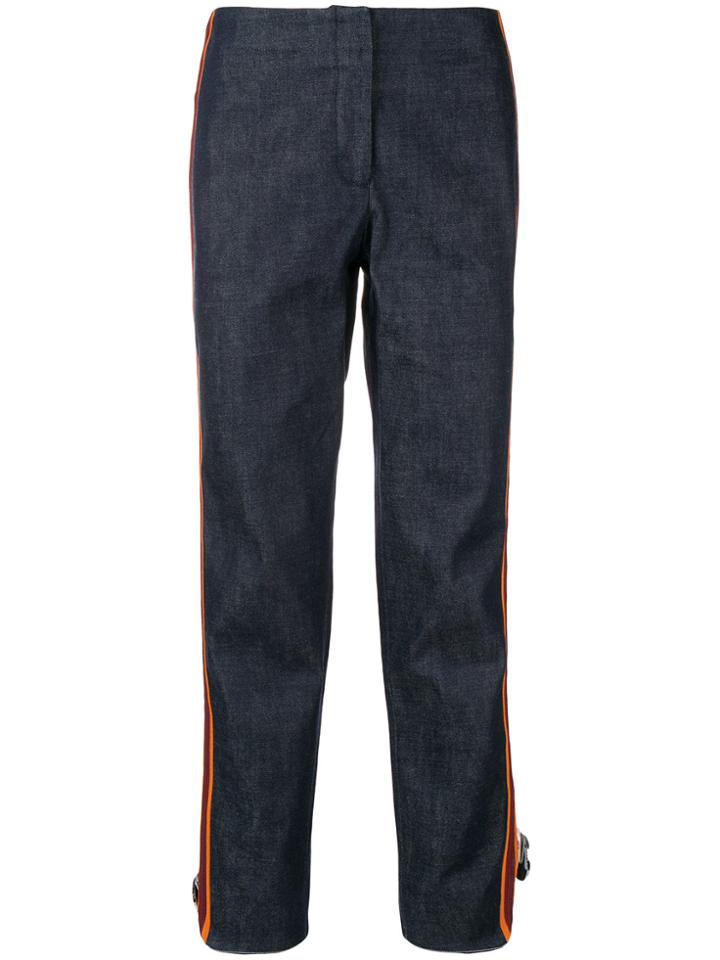 Calvin Klein 205w39nyc Side Zipped Cropped Jeans - Blue