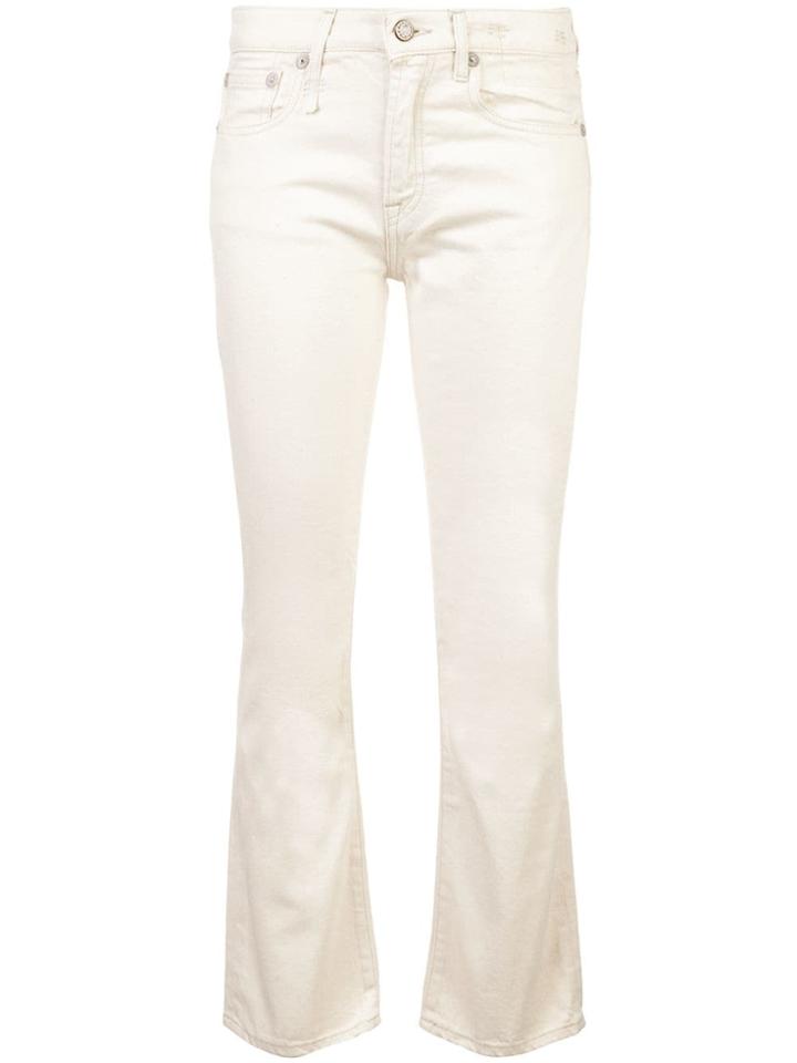 R13 Cropped Jeans - White