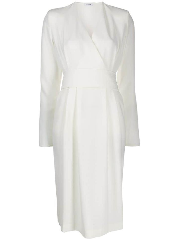 P.a.r.o.s.h. Belted Wrap Dress - White
