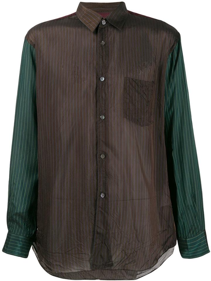 Comme Des Garçons Shirt Contrast Sleeve Shirt - Red