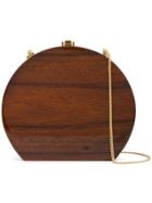 Rocio Rounded Shape Clutch Bag - Brown