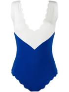 Marysia Chevron One-piece Swimsuit - Blue