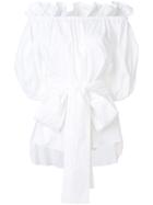 Stella Mccartney Off-the-shoulder Poplin Shirt - White