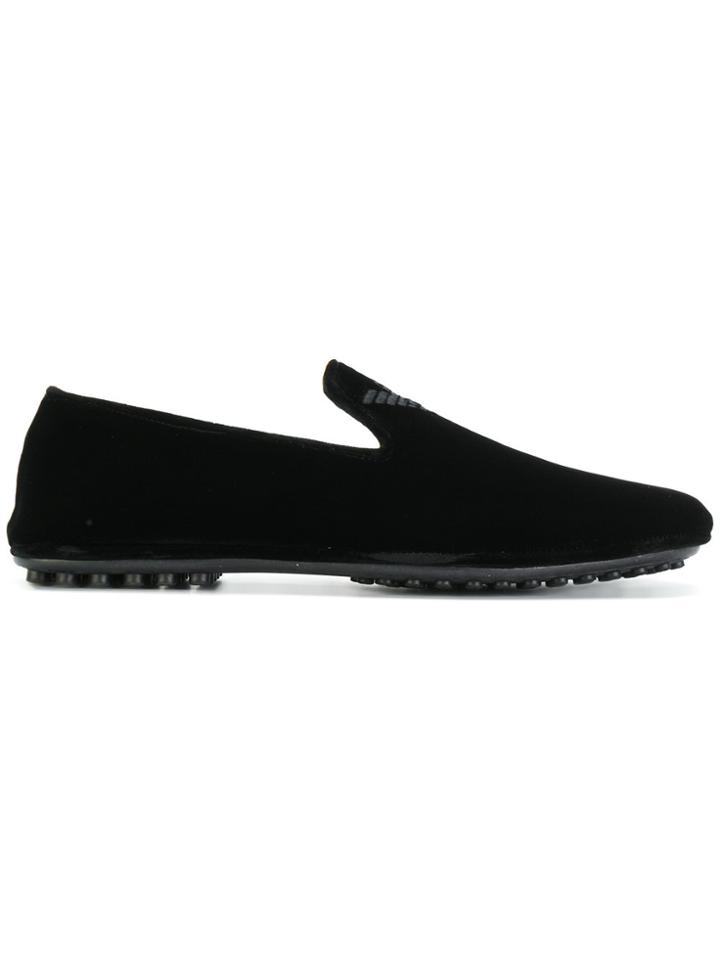 Emporio Armani Classic Logo Loafers - Black