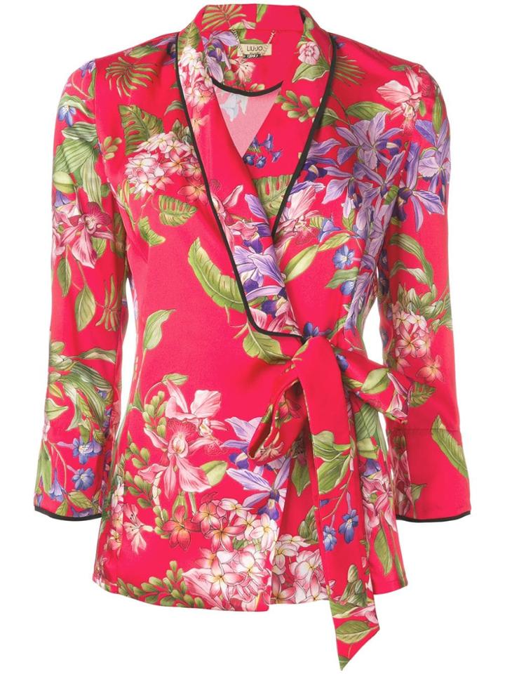 Liu Jo Floral Print Jacket - Red