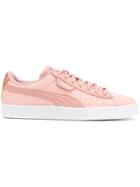 Puma Textured Lace-up Sneakers - Pink & Purple