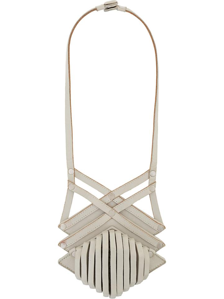 Papieta Diamond Bib Necklace - Grey