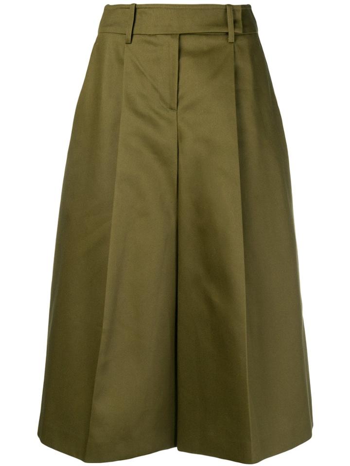 Jil Sander Navy Wide Leg Culottes - Green