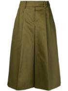 Jil Sander Navy Wide Leg Culottes - Green