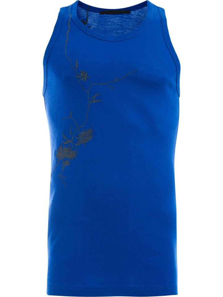 Haider Ackermann Embroidered Tank Top - Blue