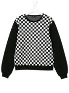 No21 Kids Checked Sweatshirt - Black
