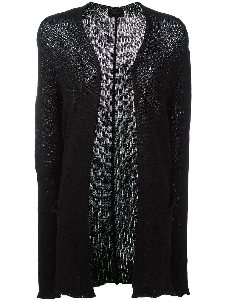 Lost & Found Ria Dunn Elongated Sleeves Open Cardigan, Men's, Size: Medium, Black, Linen/flax/polyamide