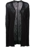 Lost & Found Ria Dunn Elongated Sleeves Open Cardigan, Men's, Size: Medium, Black, Linen/flax/polyamide