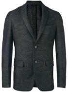 Fendi Marled Blazer, Men's, Size: 50, Blue, Silk/polyamide/cupro/wool