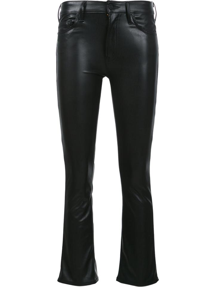 Mother 'insider Crop' Trousers, Women's, Size: 30, Black, Polyurethane/polyester/spandex/elastane/artificial Fur