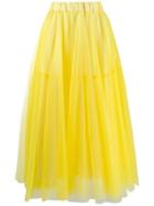 P.a.r.o.s.h. Tulle Tiered Skirt - Yellow